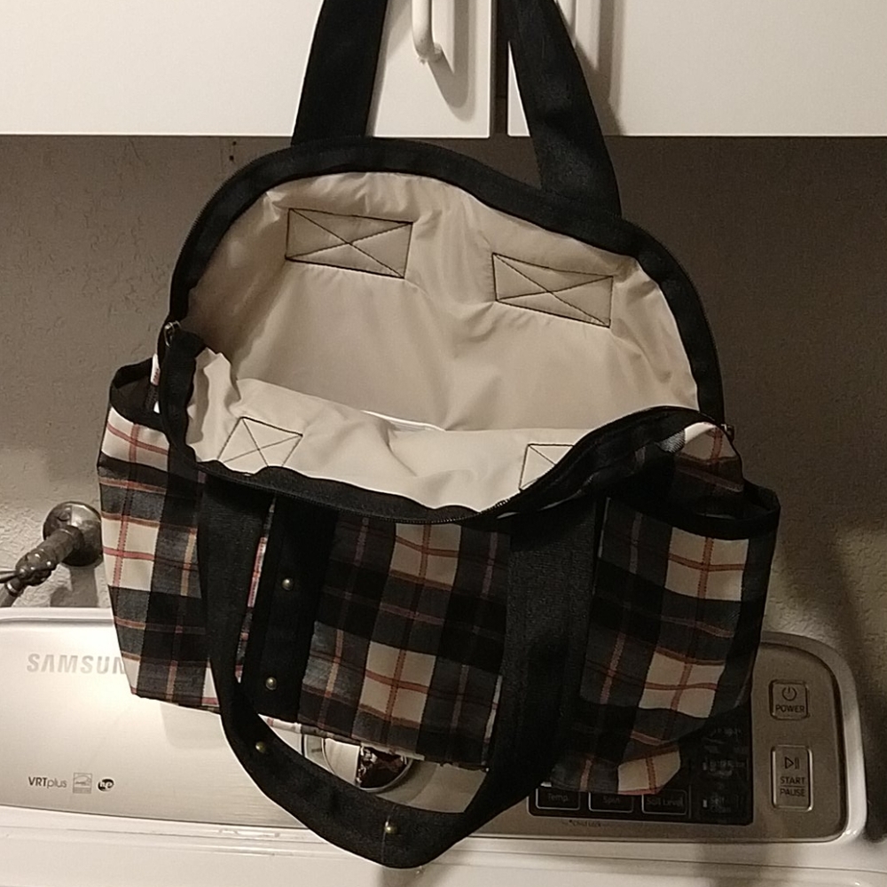 LeSportsac Double Trouble backpack plaid